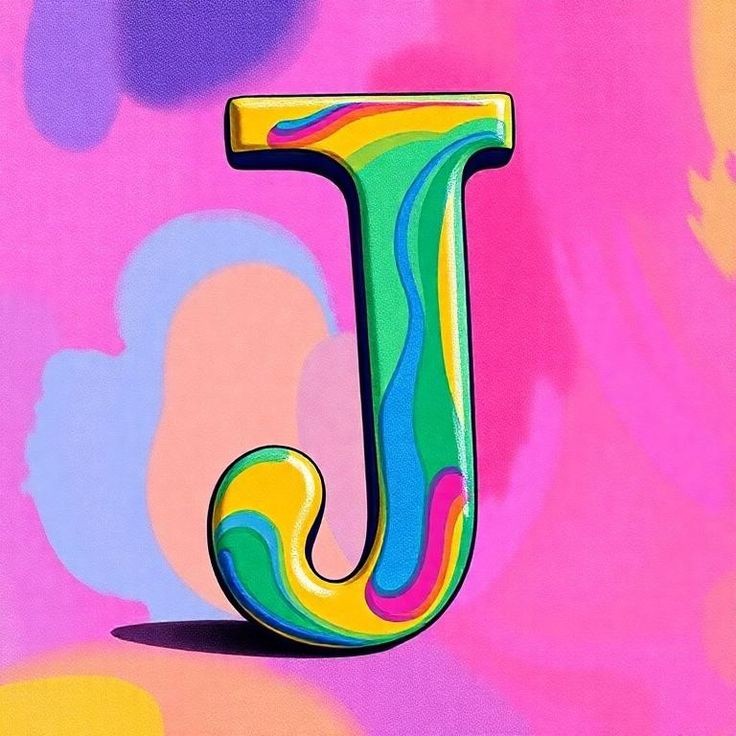 Colorful — letter J