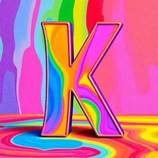 Colorful — letter K