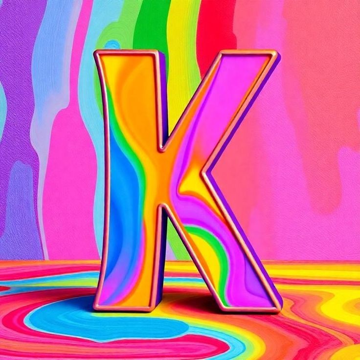 Colorful — letter K