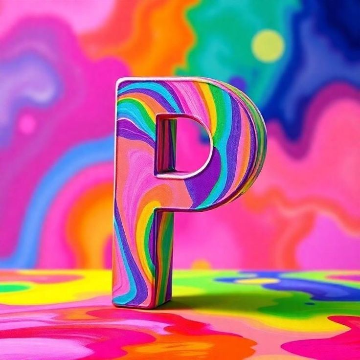 Colorful — letter P