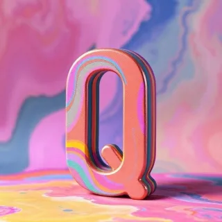 Colorful — letter Q