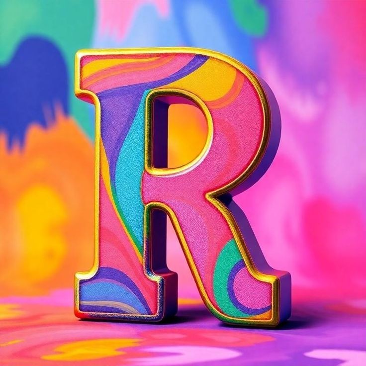 Colorful — letter R