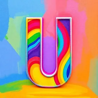 Colorful — letter U