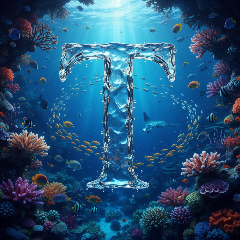 Coral reef — letter T