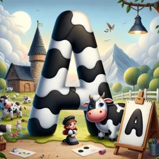 Cow — letter A (variant 2)