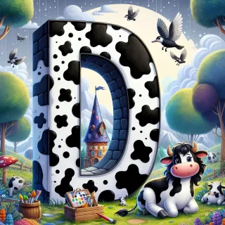 Cow — letter D