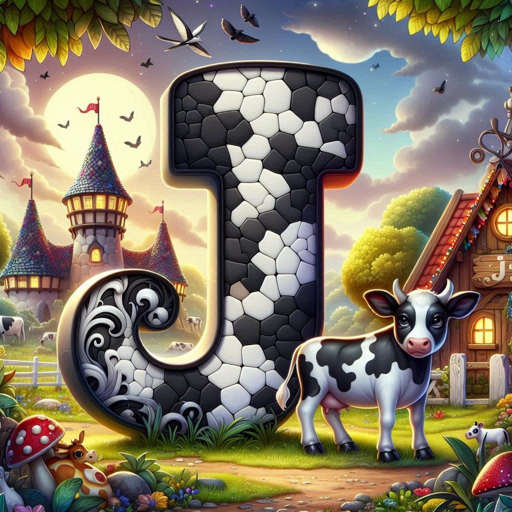 Cow — letter J