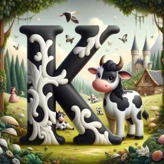 Cow — letter K