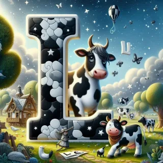 Cow — letter L (variant 2)