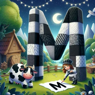 Cow — letter M