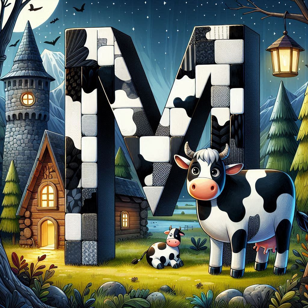Cow — letter M (variant 2)