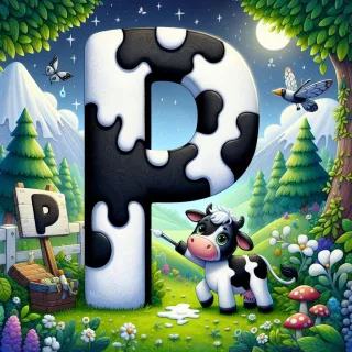 Cow — letter P