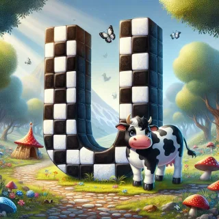 Cow — letter U
