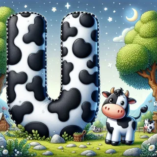 Cow — letter U (variant 2)