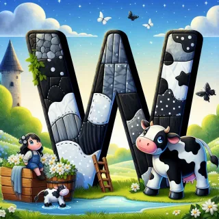Cow — letter W
