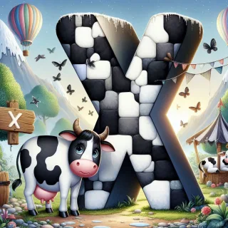 Cow — letter X