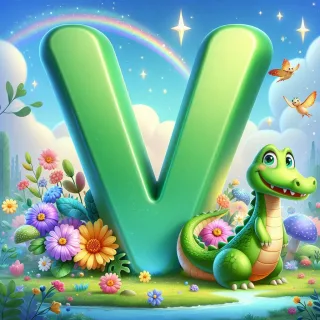 Crocodile 2 — letter V