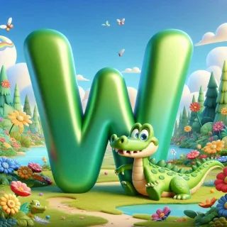 Crocodile 2 — letter W