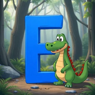 Crocodile — letter E