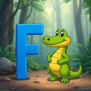 Crocodile — letter F