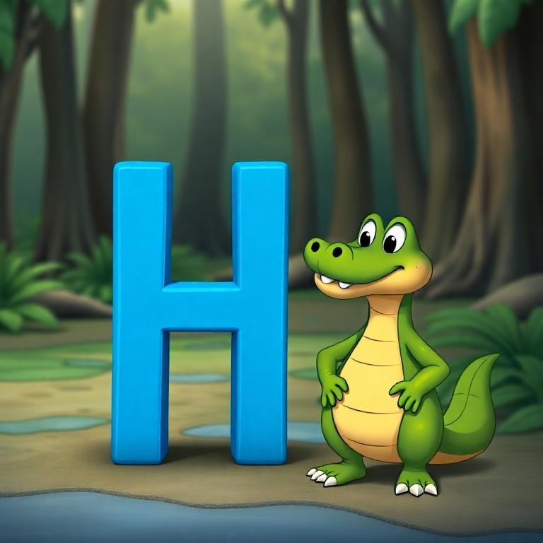 Crocodile — letter H