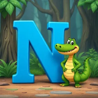 Crocodile — letter N
