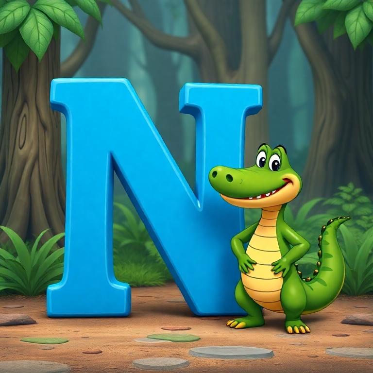 Crocodile — letter N