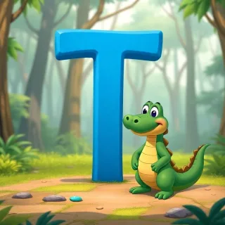 Crocodile — letter T