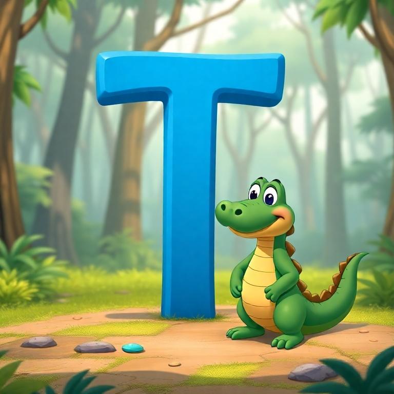 Crocodile — letter T