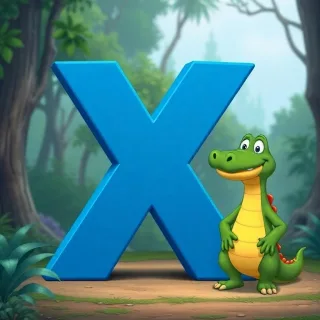 Crocodile — letter X