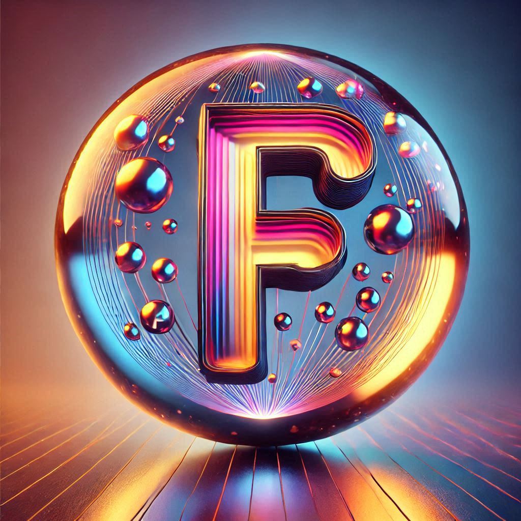 Crystal ball — letter F
