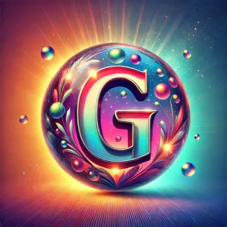 Crystal ball — letter G