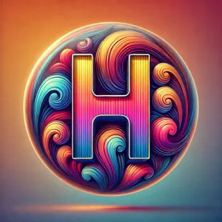 Crystal ball — letter H