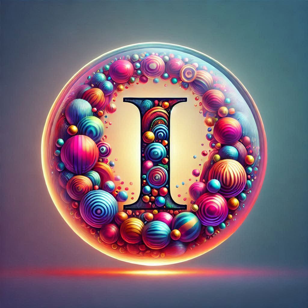 Crystal ball — letter I