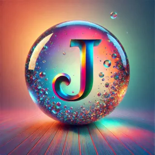Crystal ball — letter J