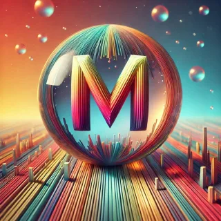 Crystal ball — letter M