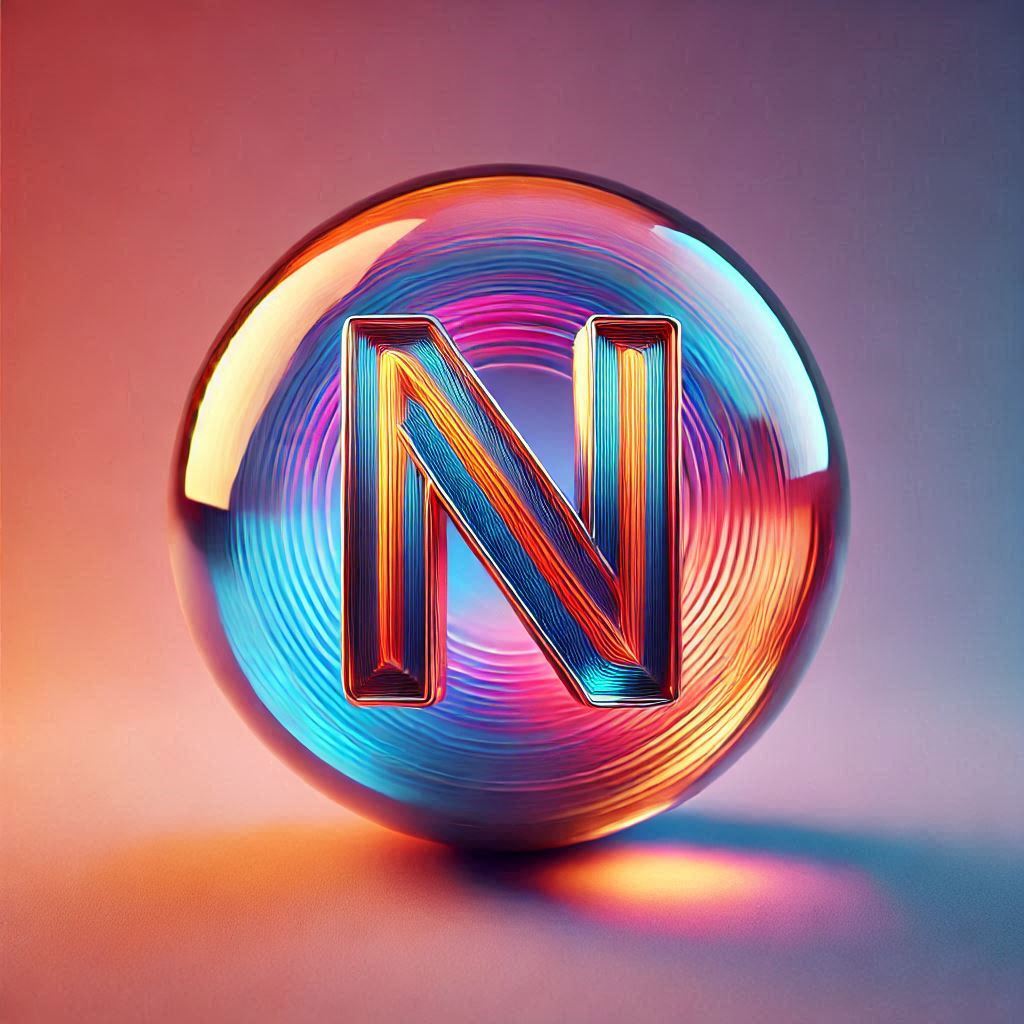 Crystal ball — letter N