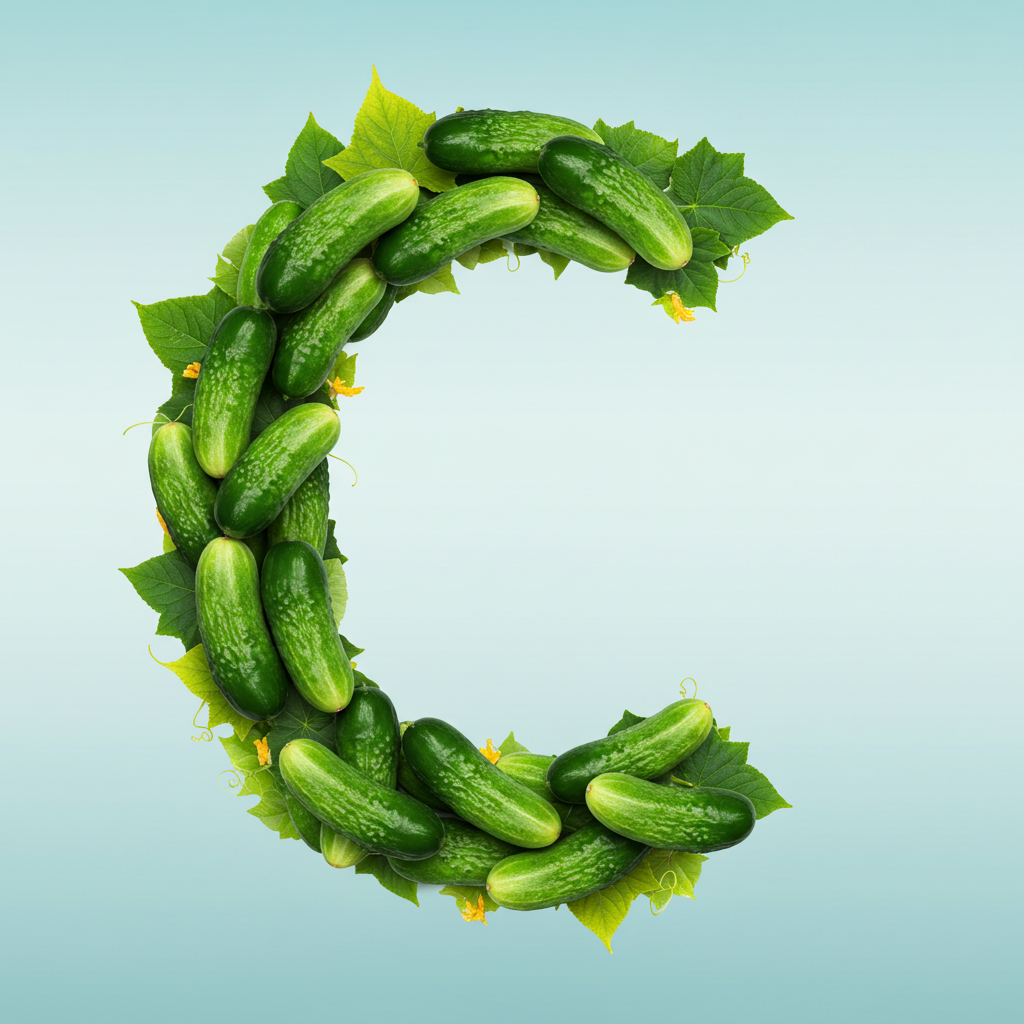 Cucumber — letter C (variant 2)