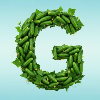Cucumber — letter G (variant 2)