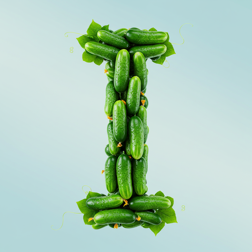 Cucumber — letter I (variant 2)