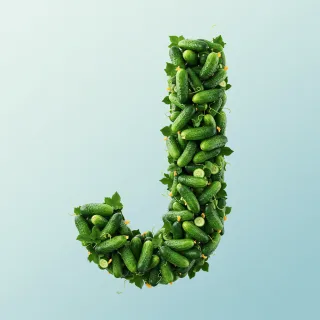 Cucumber — letter J (variant 2)