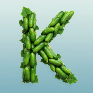 Cucumber — letter K (variant 2)