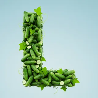 Cucumber — letter L (variant 2)