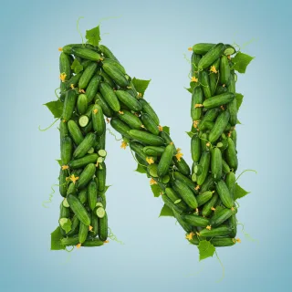 Cucumber — letter N (variant 2)