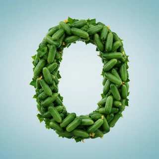 Cucumber — letter O (variant 2)