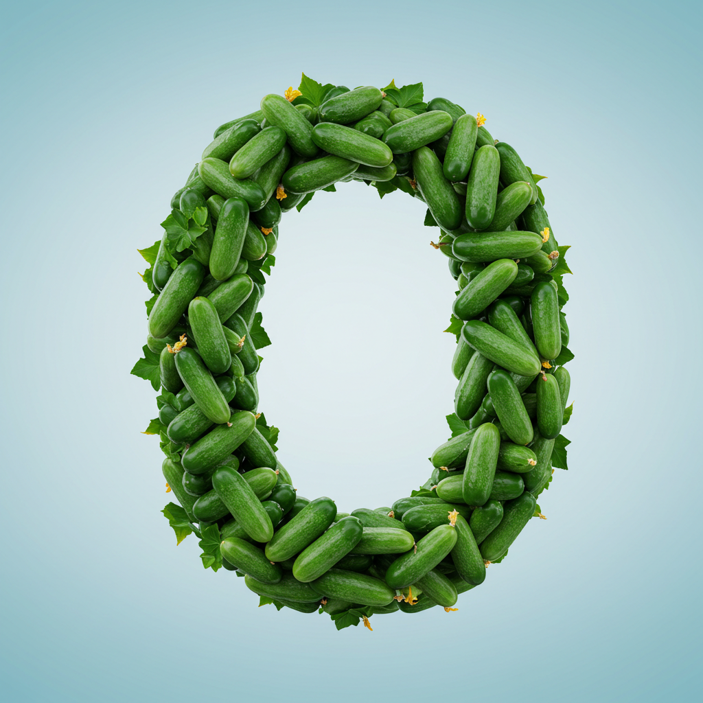 Cucumber — letter O (variant 2)