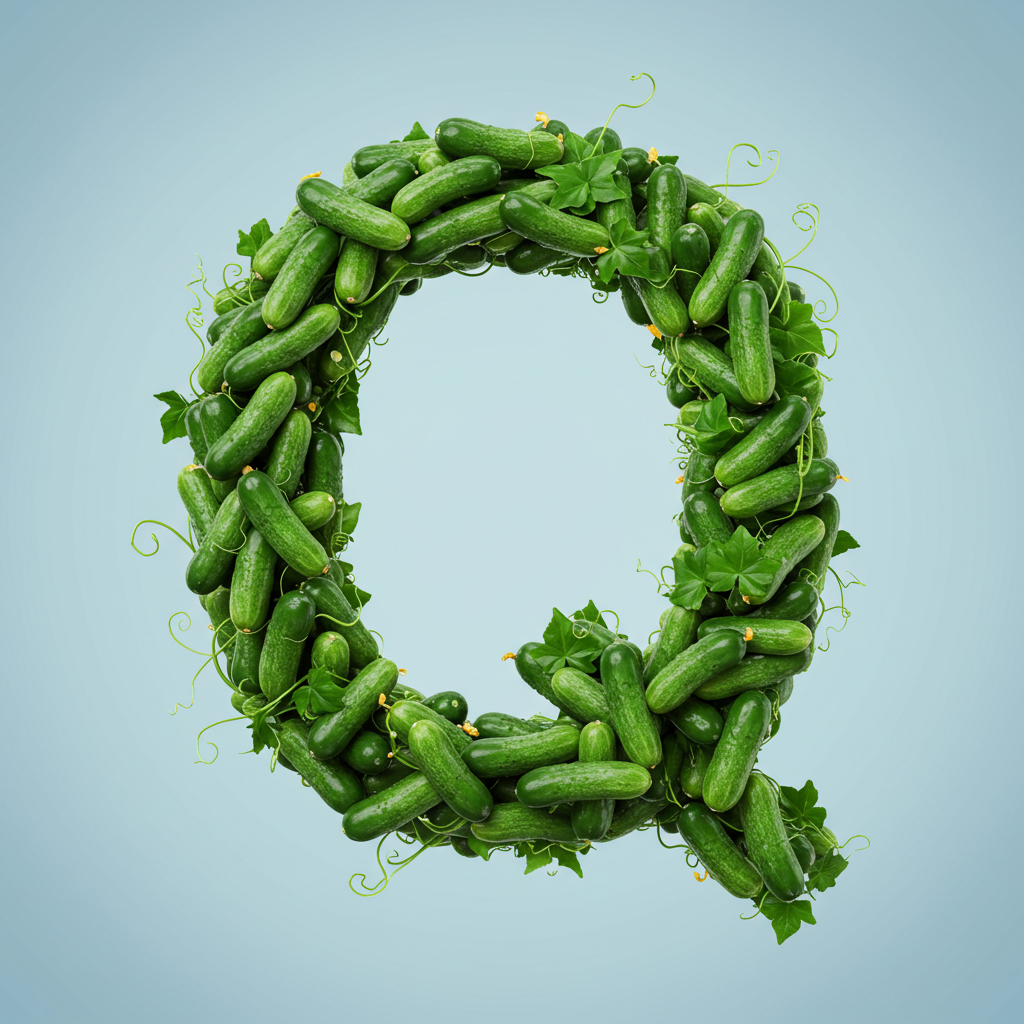 Cucumber — letter Q (variant 2)