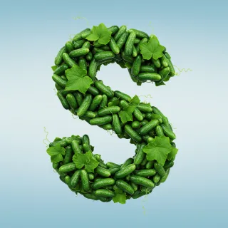 Cucumber — letter S (variant 2)