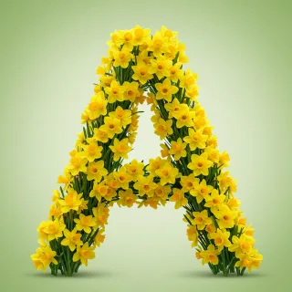 Daffodil 2 — letter A (variant 2)