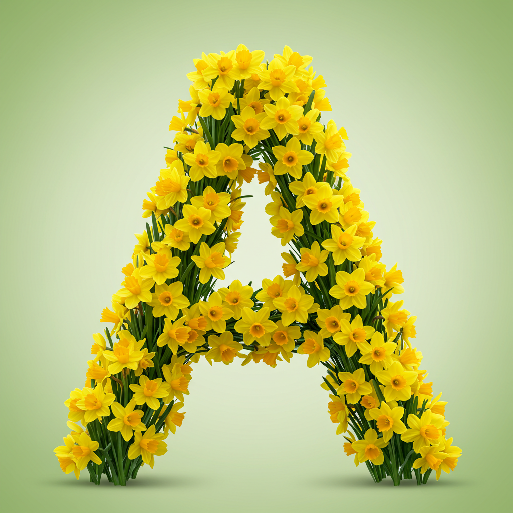Daffodil 2 — letter A (variant 2)